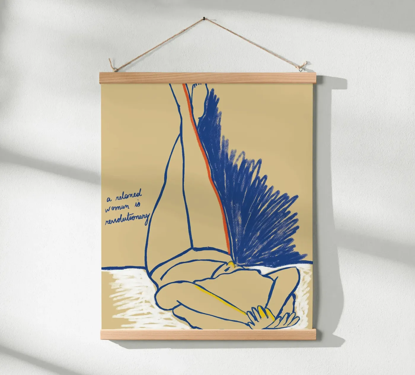 A relaxed woman is revolutionary poster by tainah negreiros
