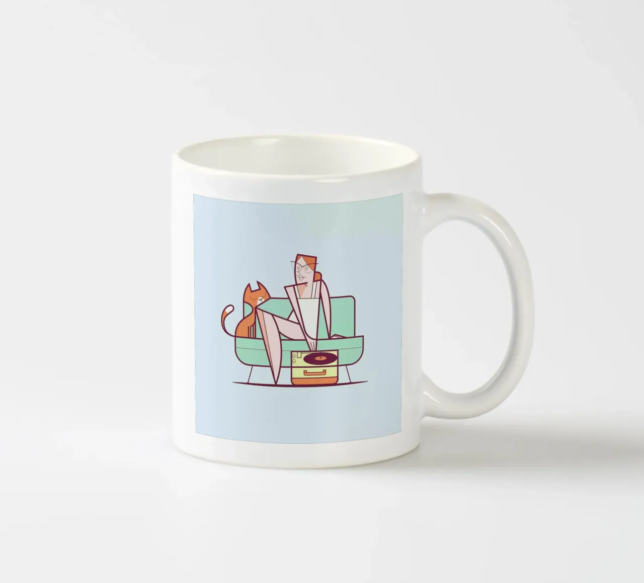 Giradischi tazza in ceramica da Ale Giorgini