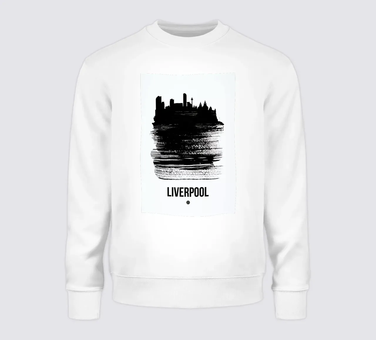 Liverpool Skyline Brush Stroke felpa da Naxart