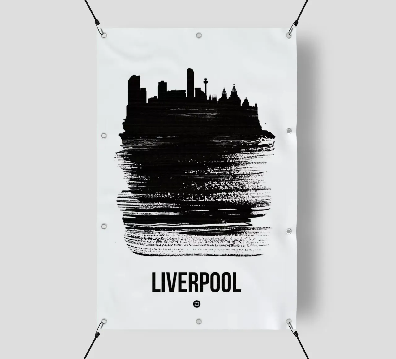 Liverpool Skyline Brush Stroke telo in pvc da Naxart