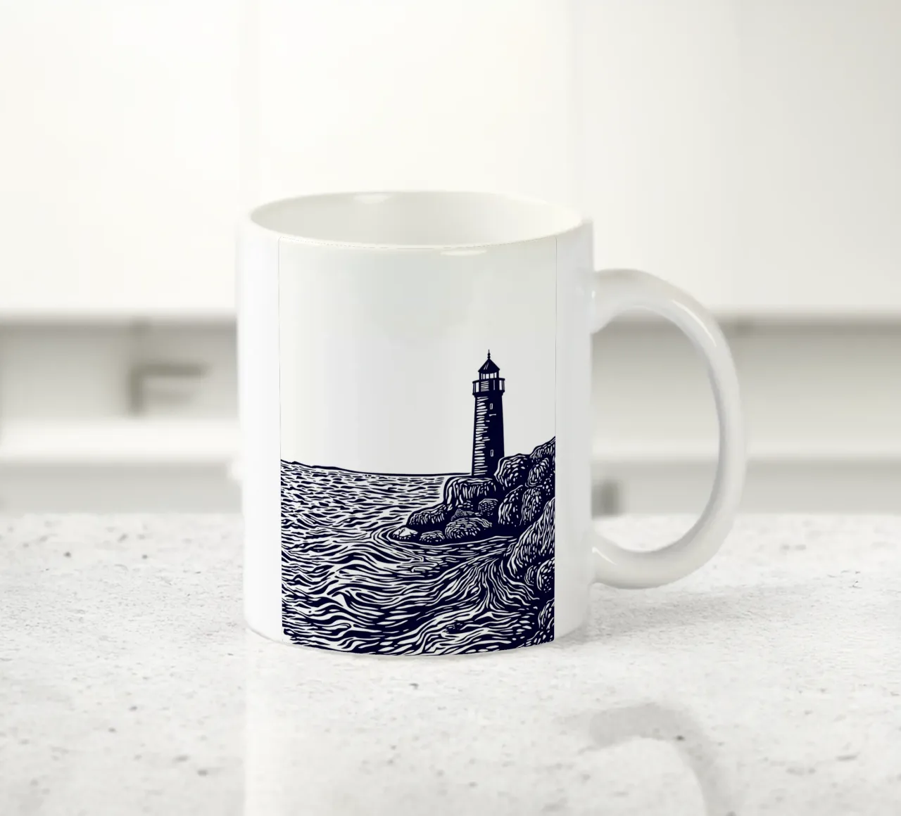 Echoes of the Ocean Keramik Tasse von Indigo Rain