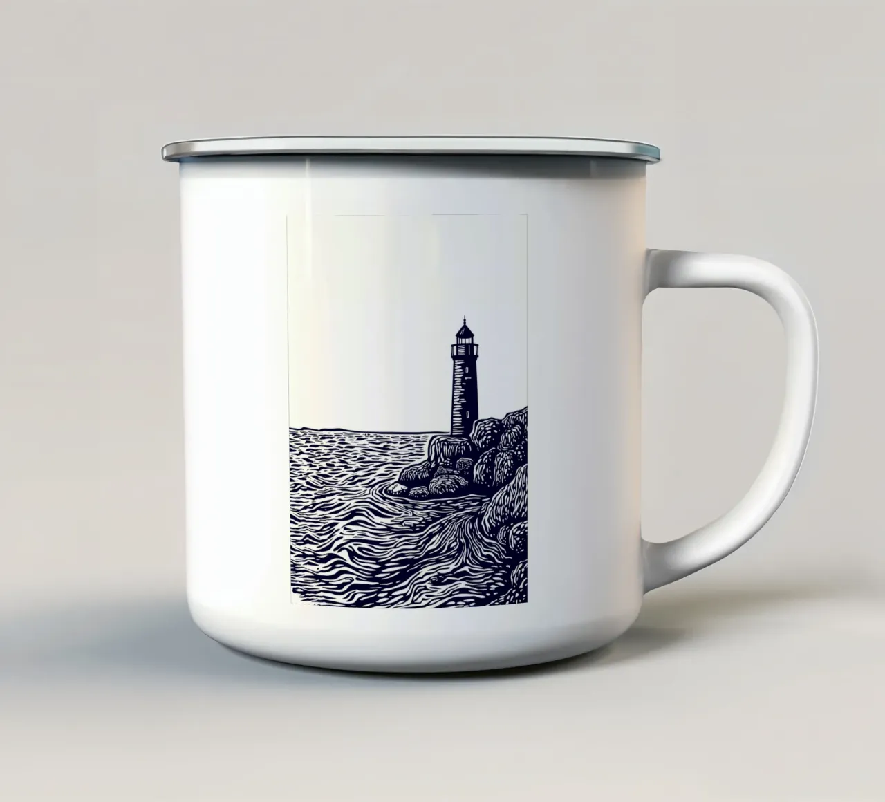 Echoes of the Ocean tazza in smalto da Indigo Rain