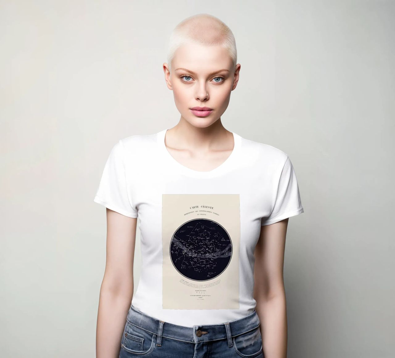 Carte du Ciel t-shirt ajusté pour femmes de Astër