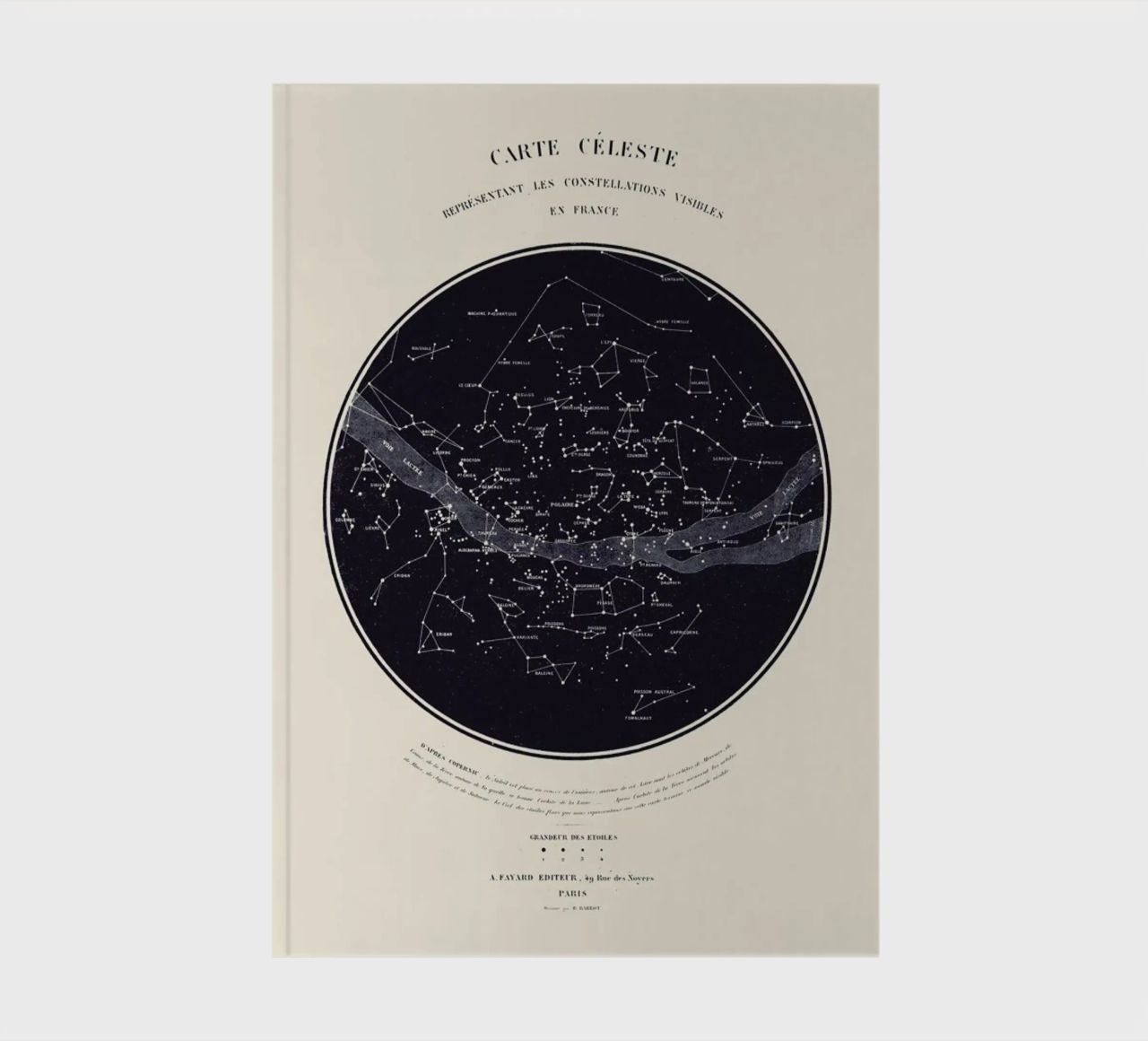 Carte du Ciel carnet de notes de Astër