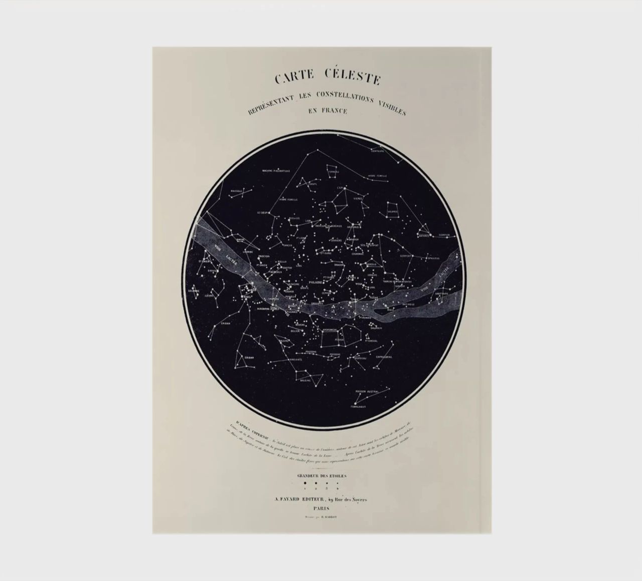 Carte du Ciel carnet de notes de Astër