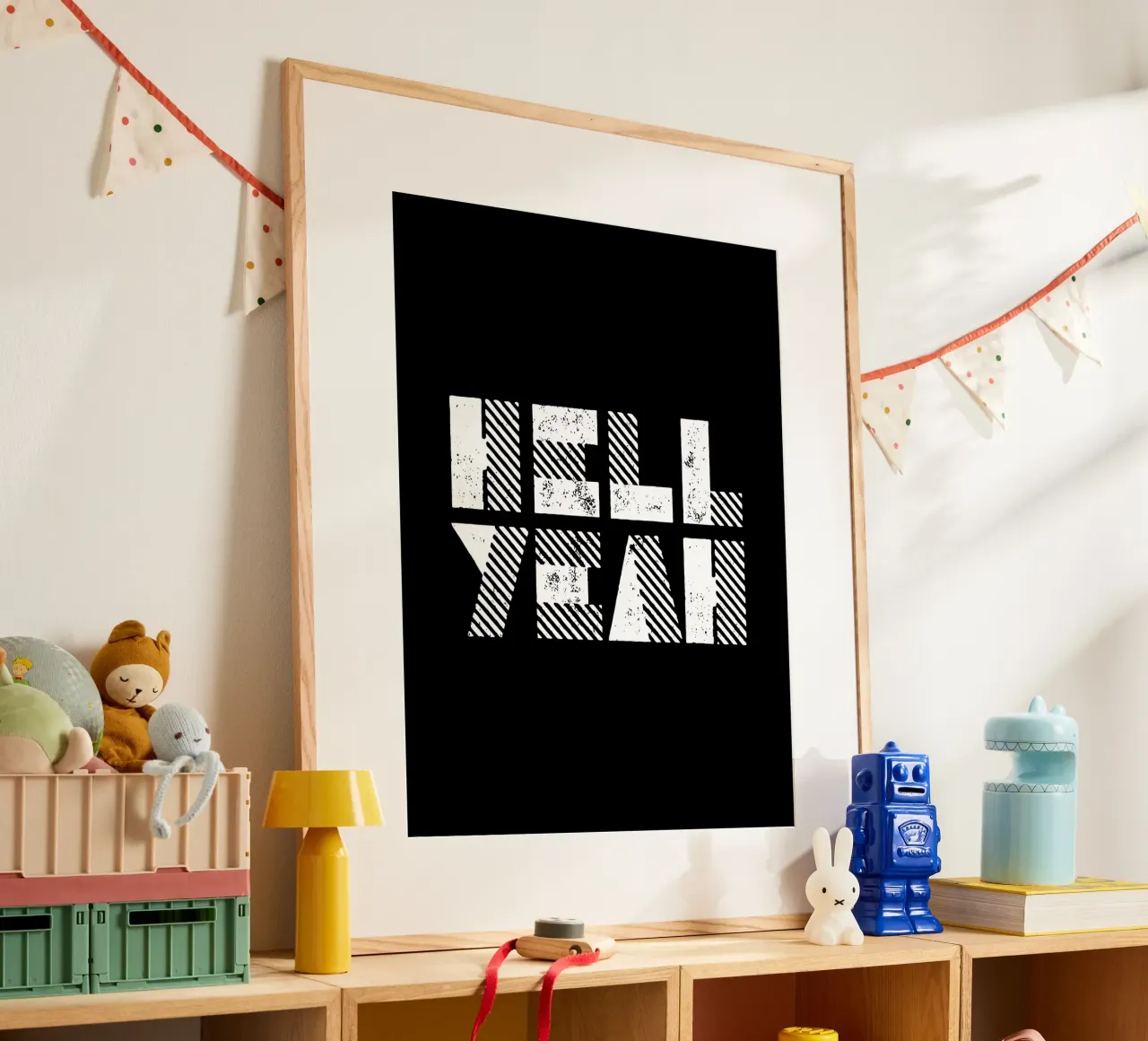Hell Yeah Monochrome Typografie Design in bianco e nero carta hahnemühle da THE MOTIVATED TYPE