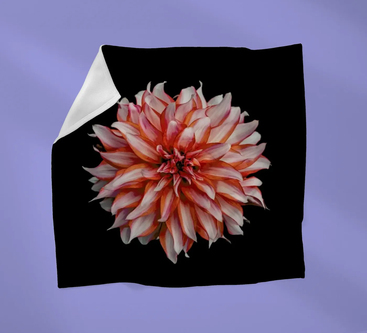 Devil Dahlia fleece blanket by Curious Collections by Marielle Leenders