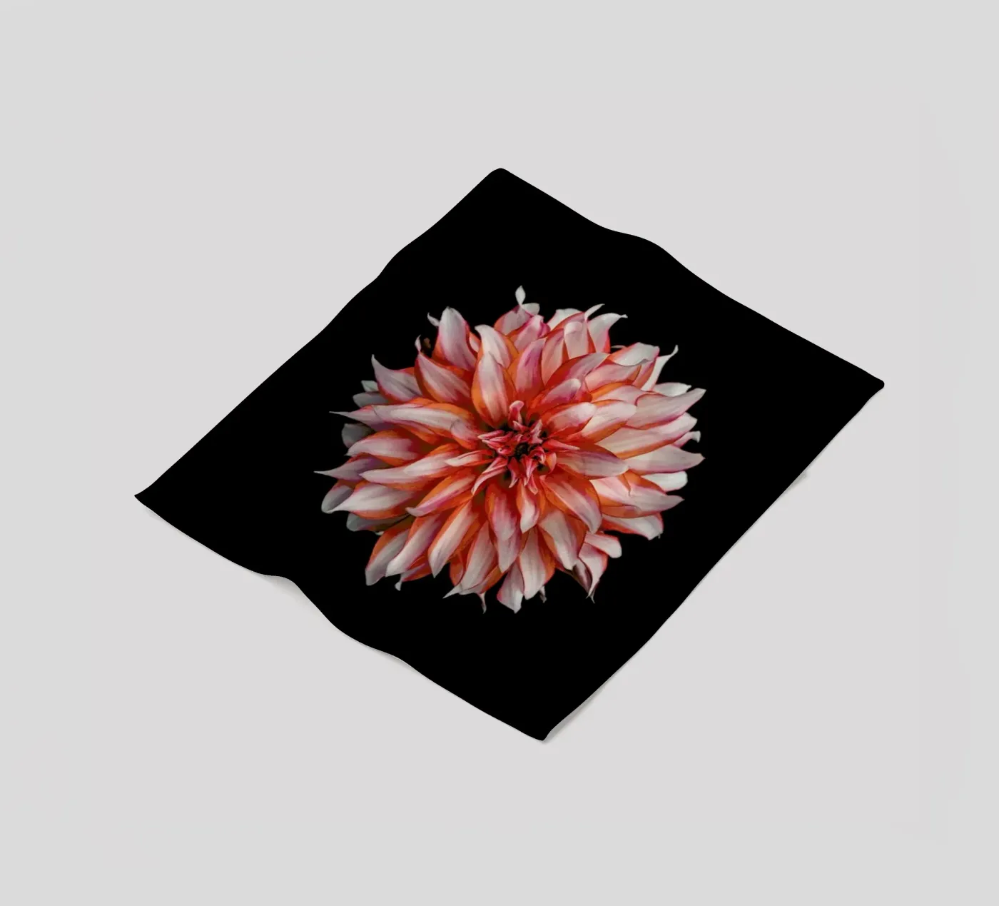 Devil Dahlia fleece blanket by Curious Collections by Marielle Leenders