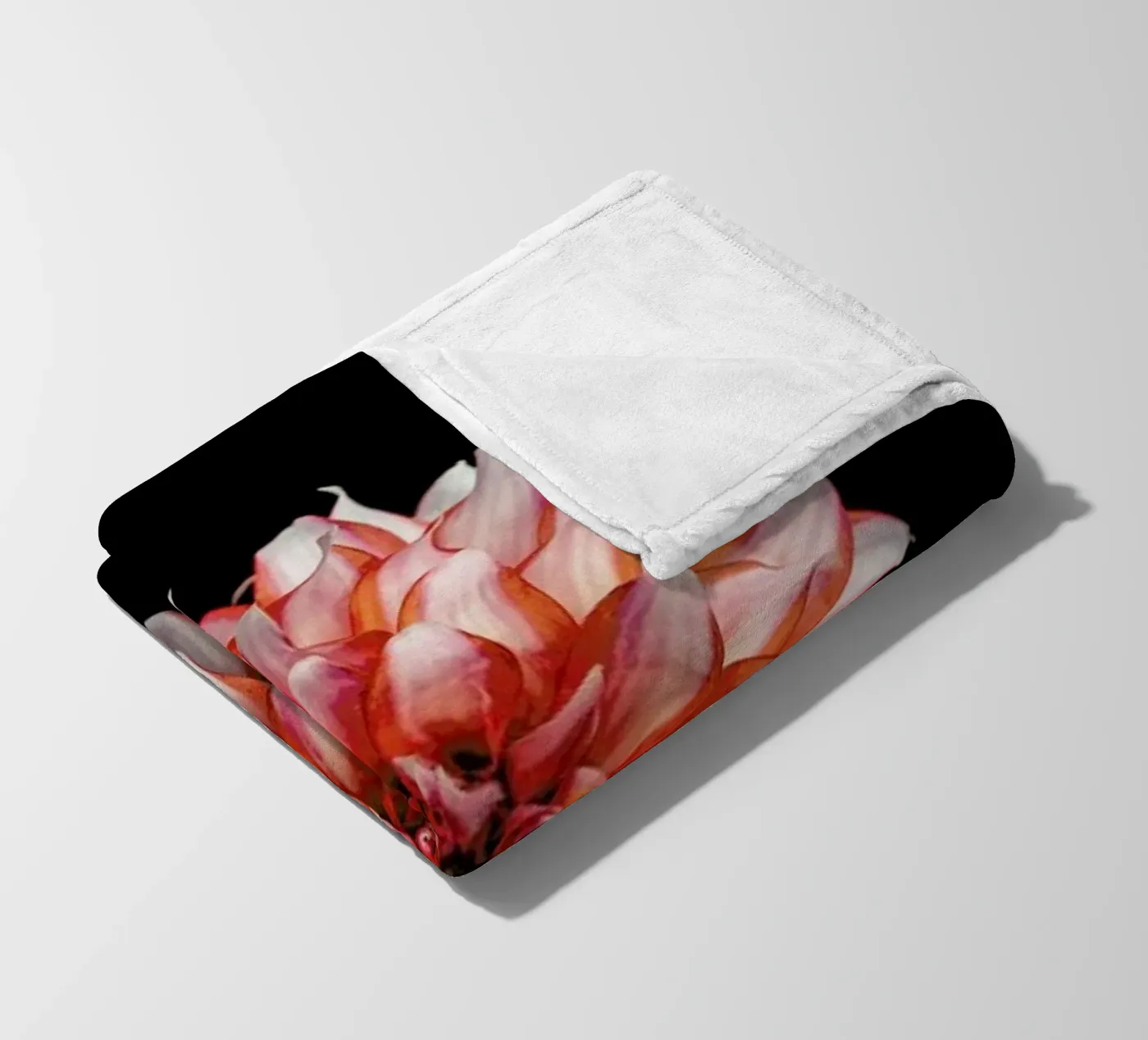 Devil Dahlia fleece blanket by Curious Collections by Marielle Leenders