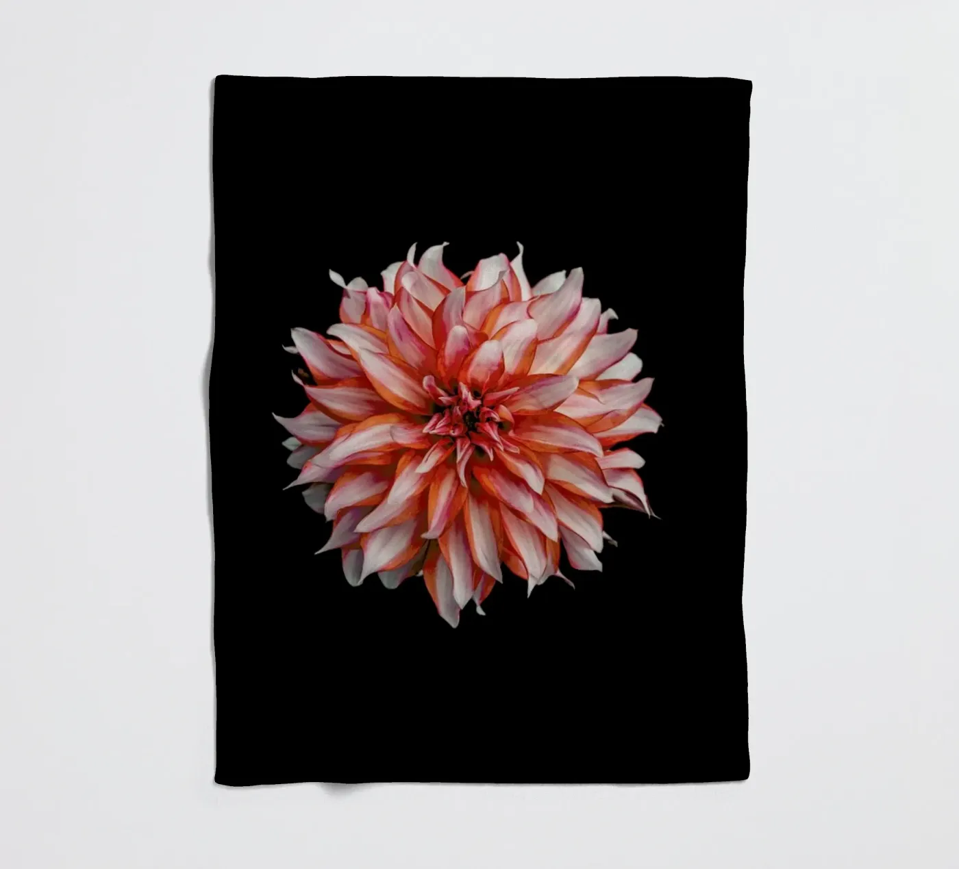 Devil Dahlia fleece blanket by Curious Collections by Marielle Leenders