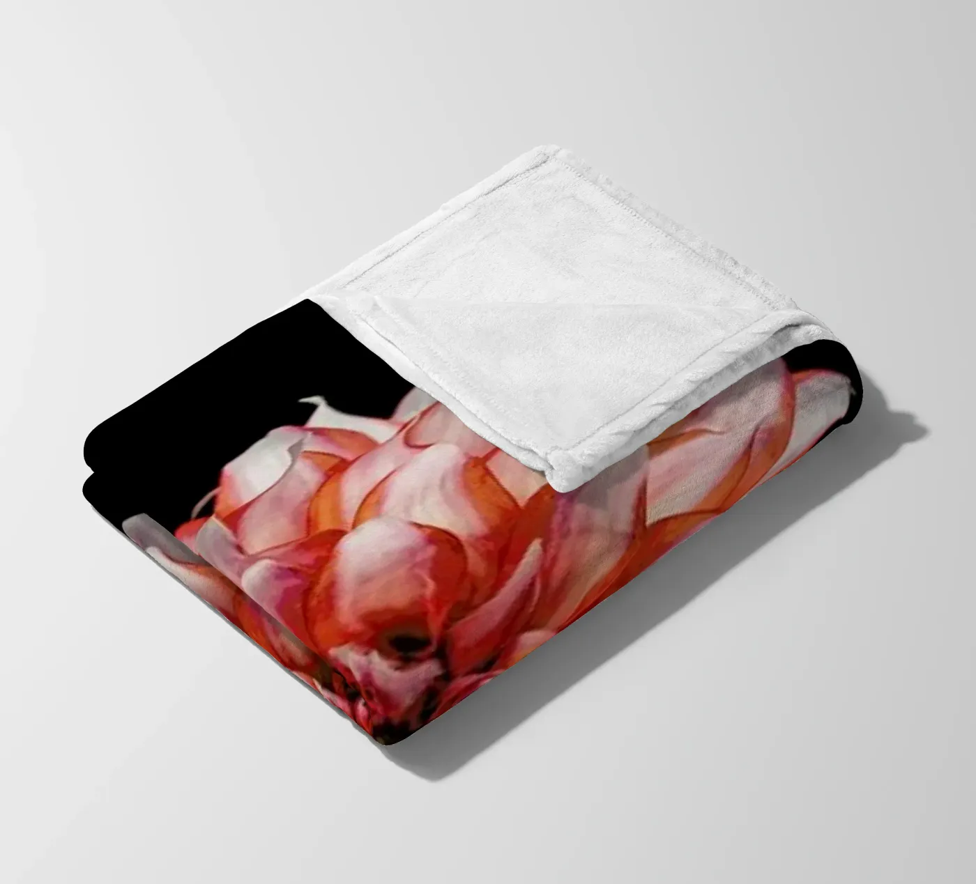 Devil Dahlia fleece blanket by Curious Collections by Marielle Leenders