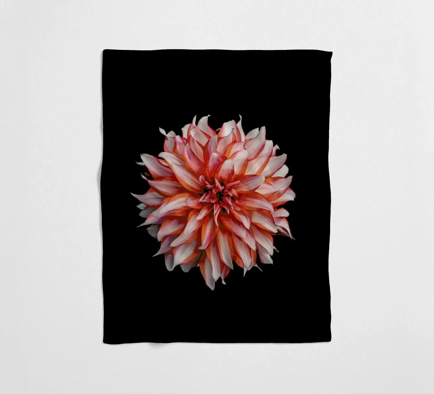 Devil Dahlia fleece blanket by Curious Collections by Marielle Leenders