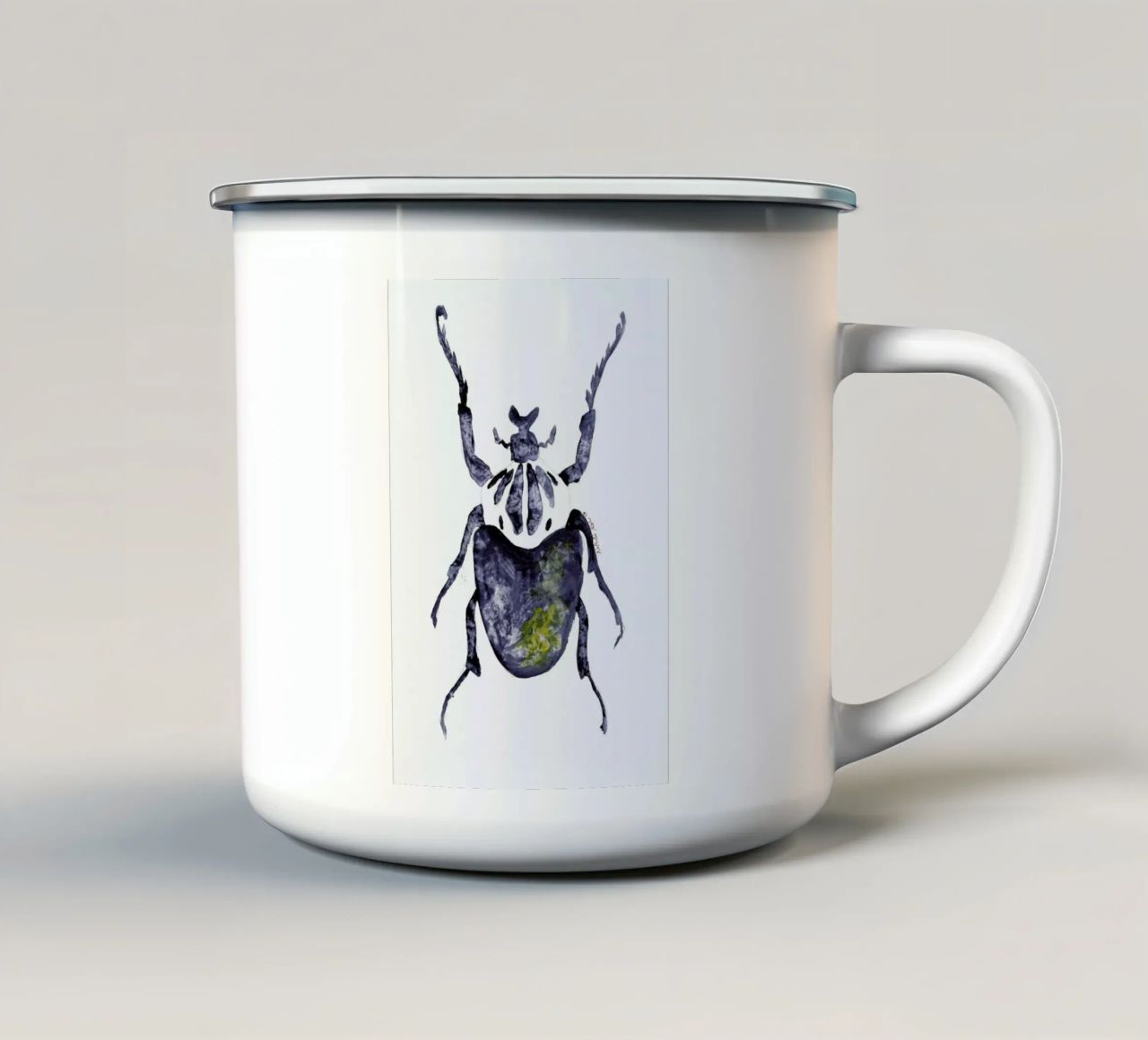The Old Beetle tazza in smalto da Nathys_illustration