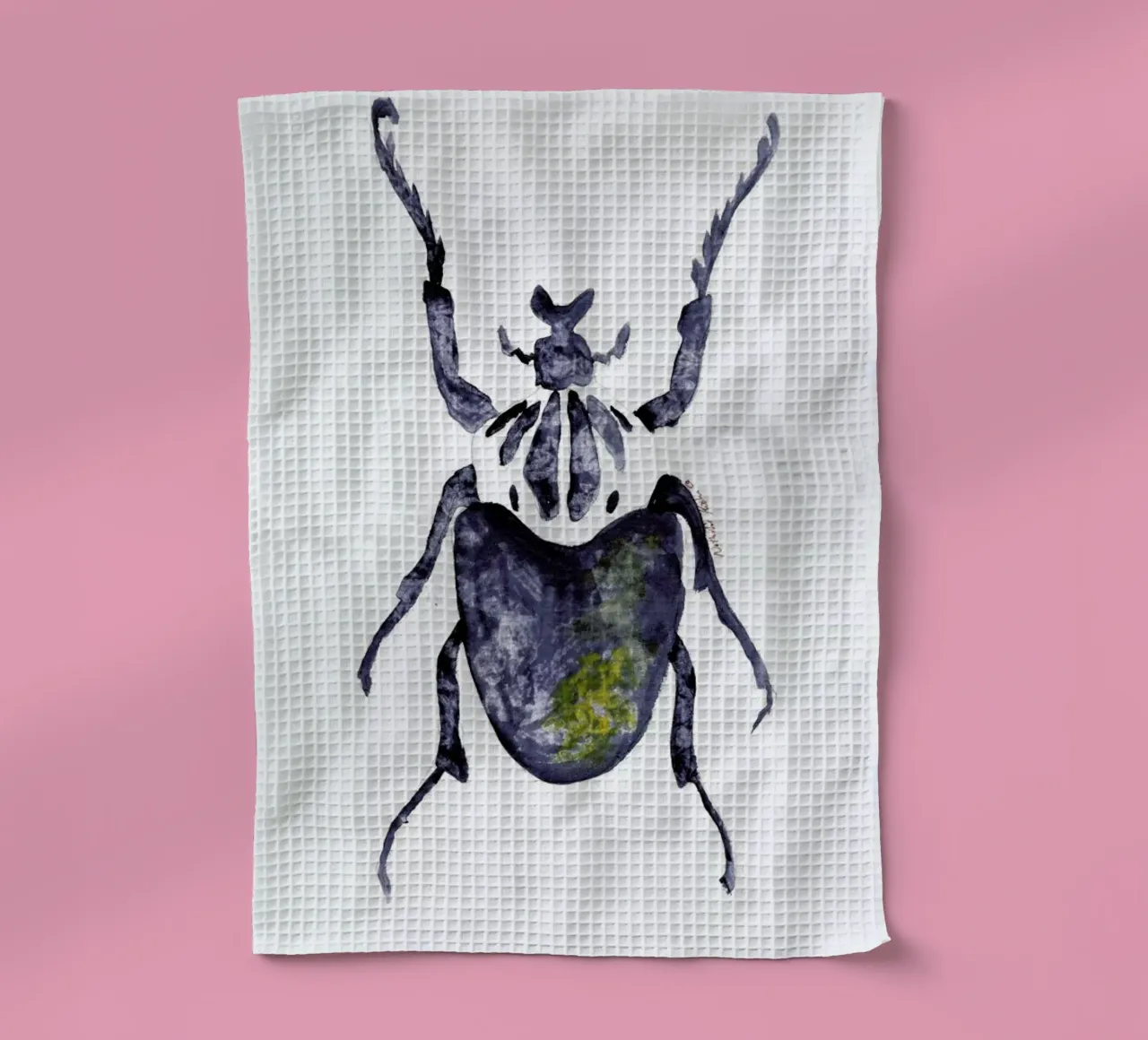The Old Beetle tea towel by Nathys_illustration