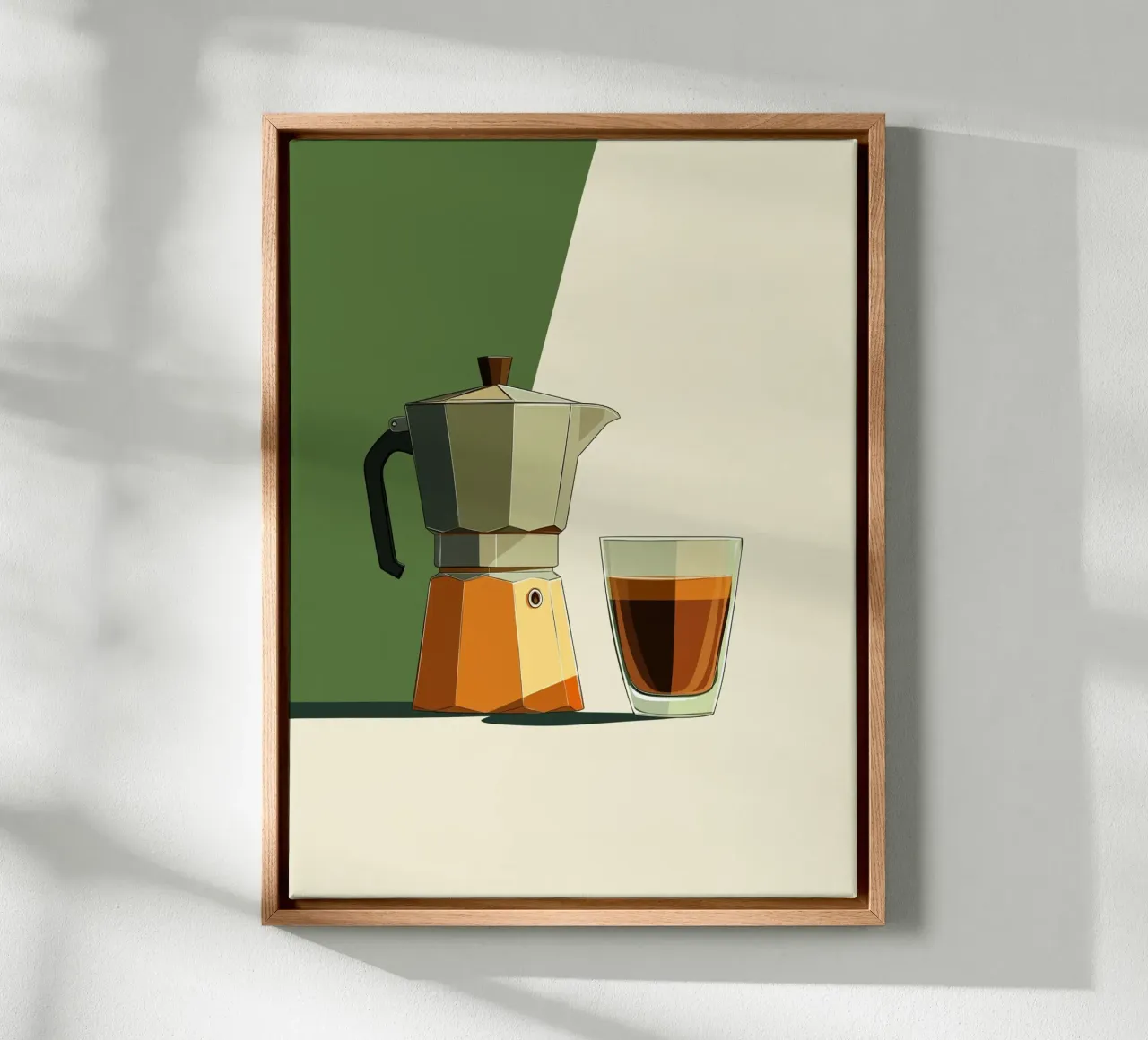 Café mokka minimalist canvas met Baklijst van Spice & Style