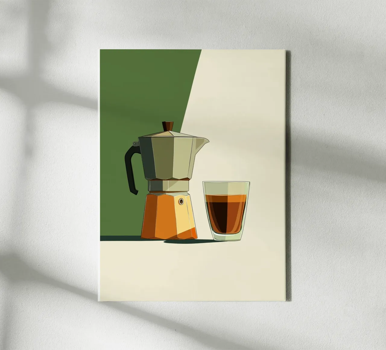 Café mokka minimalist canvas met Baklijst van Spice & Style
