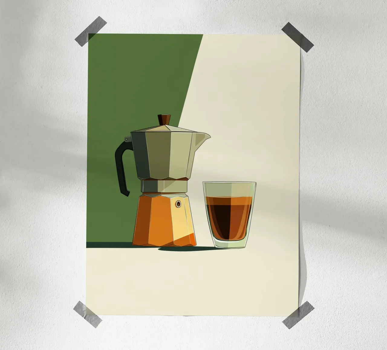 Caffè moka minimalista carta hahnemühle da Spice & Style