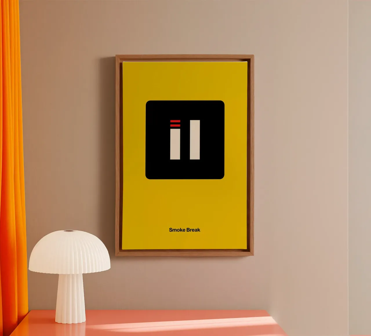 Smoke Break canvas met Baklijst van Viktor Hertz