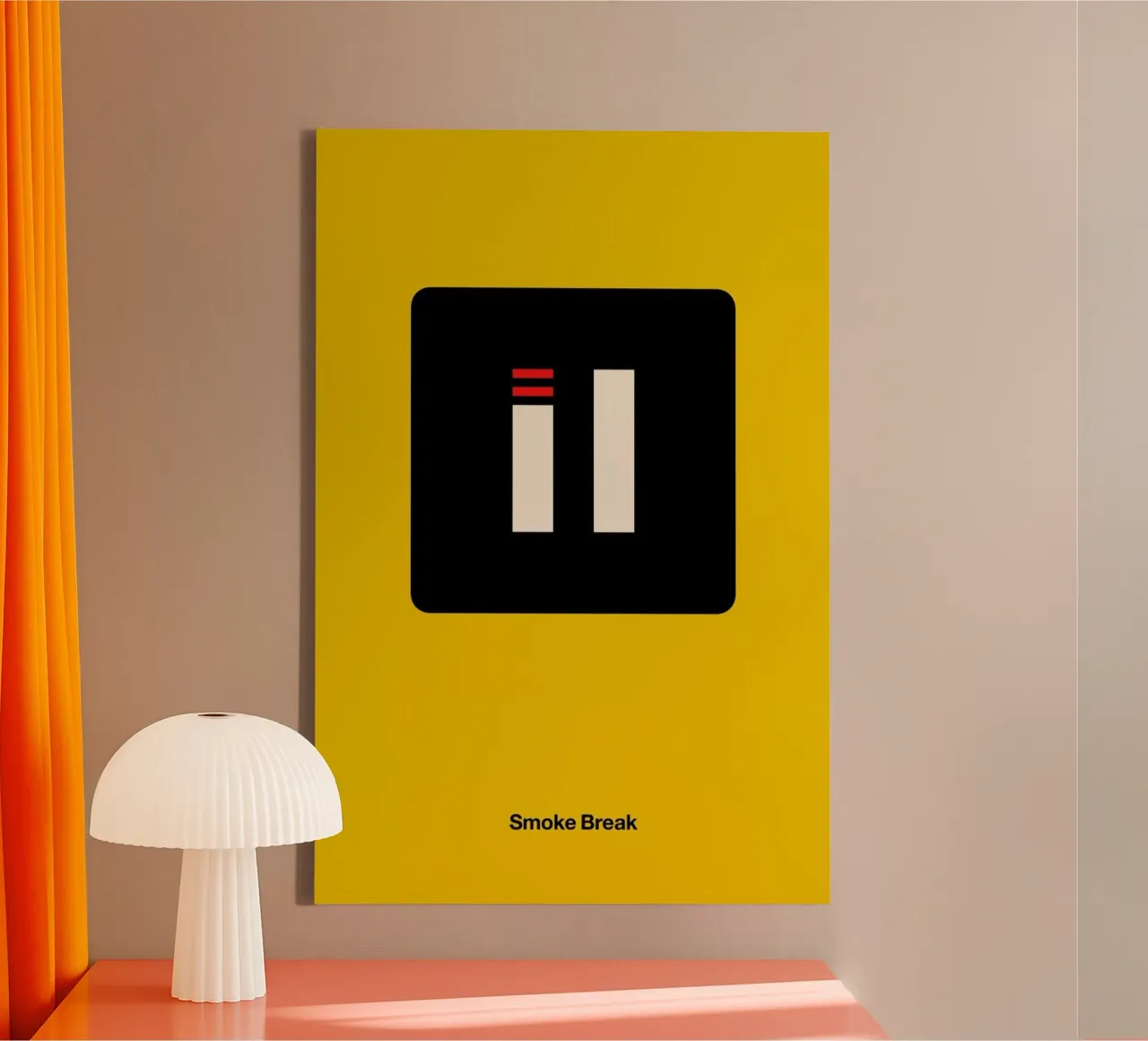 Smoke Break canvas met Baklijst van Viktor Hertz