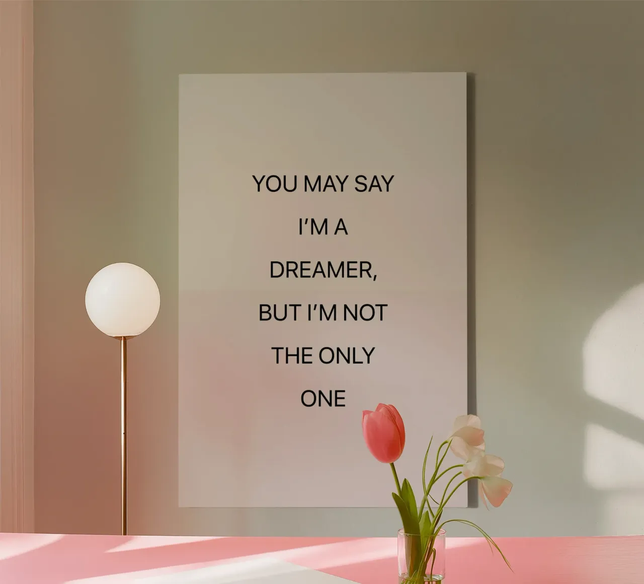 You May Say I'm a Dreamer 01 tela con Cornice a cassetta da Studio One