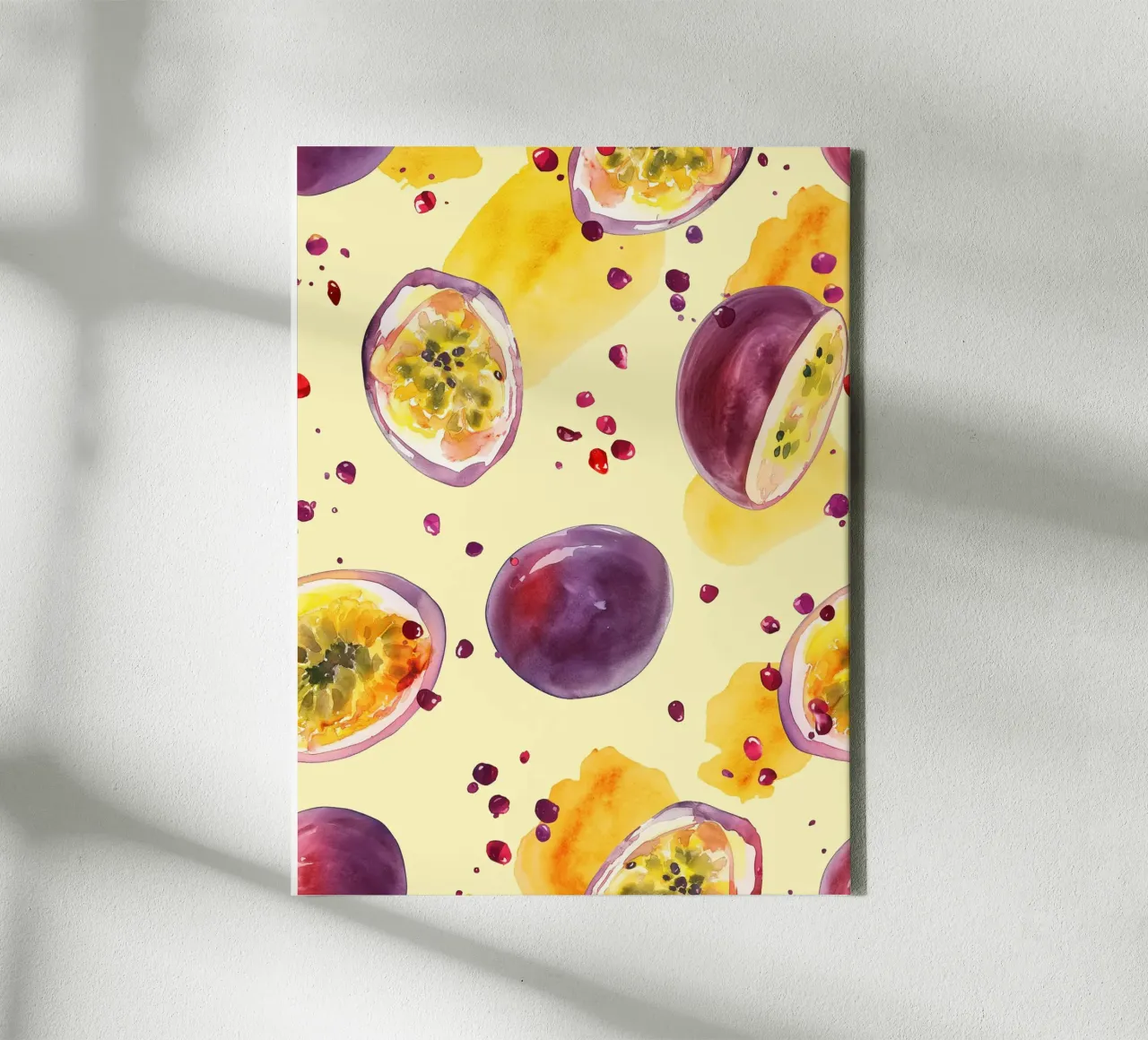 Passievrucht in aquarel canvas met Baklijst van Spice & Style