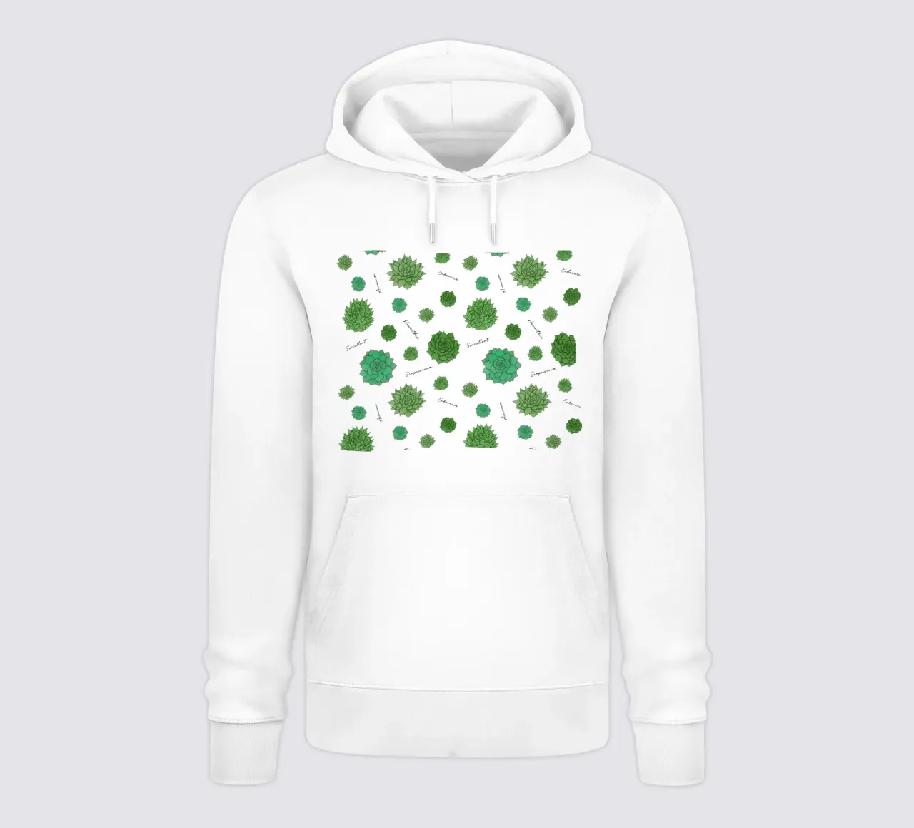 Motivo delle succulente felpa con cappuccio da Loobs