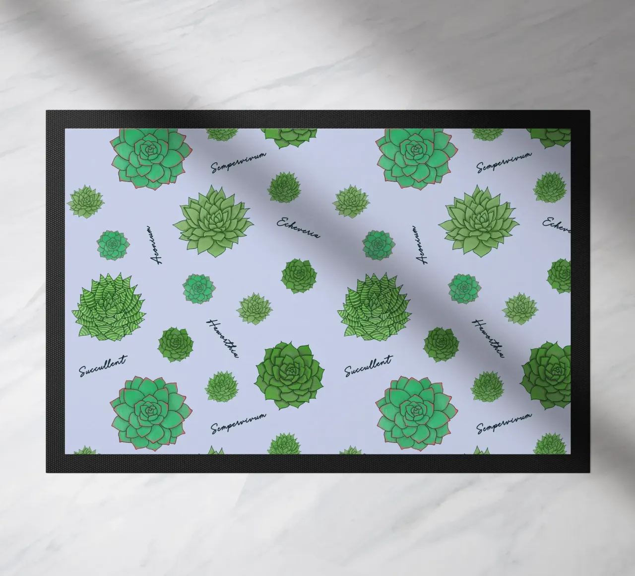 Succulents Pattern doormat by Loobs