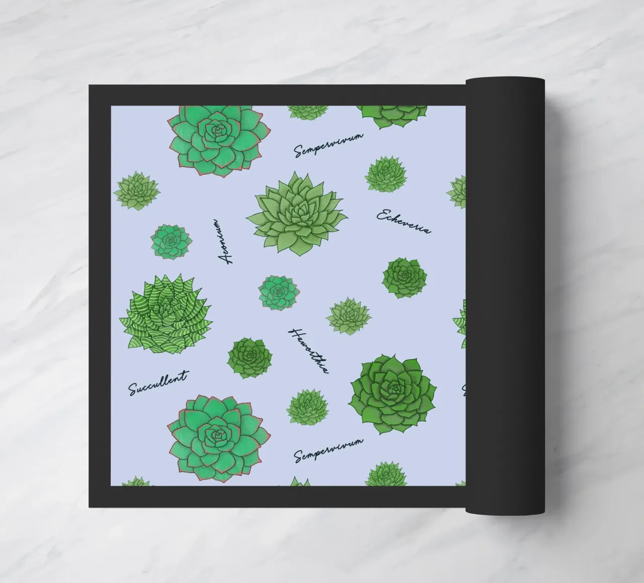 Succulents Pattern doormat by Loobs