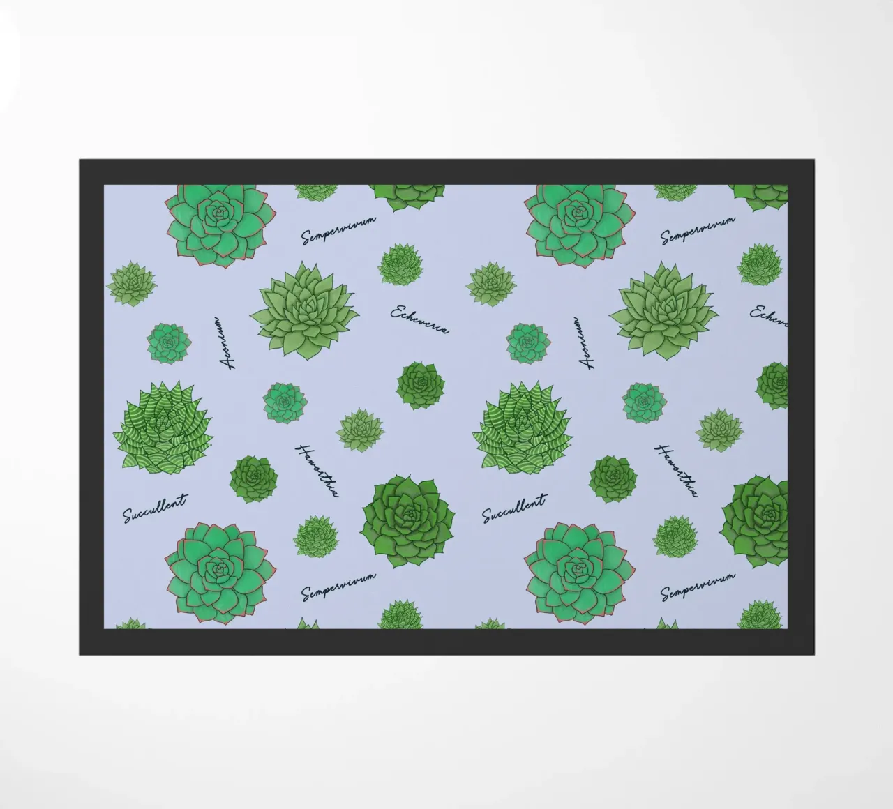 Succulents Pattern doormat by Loobs