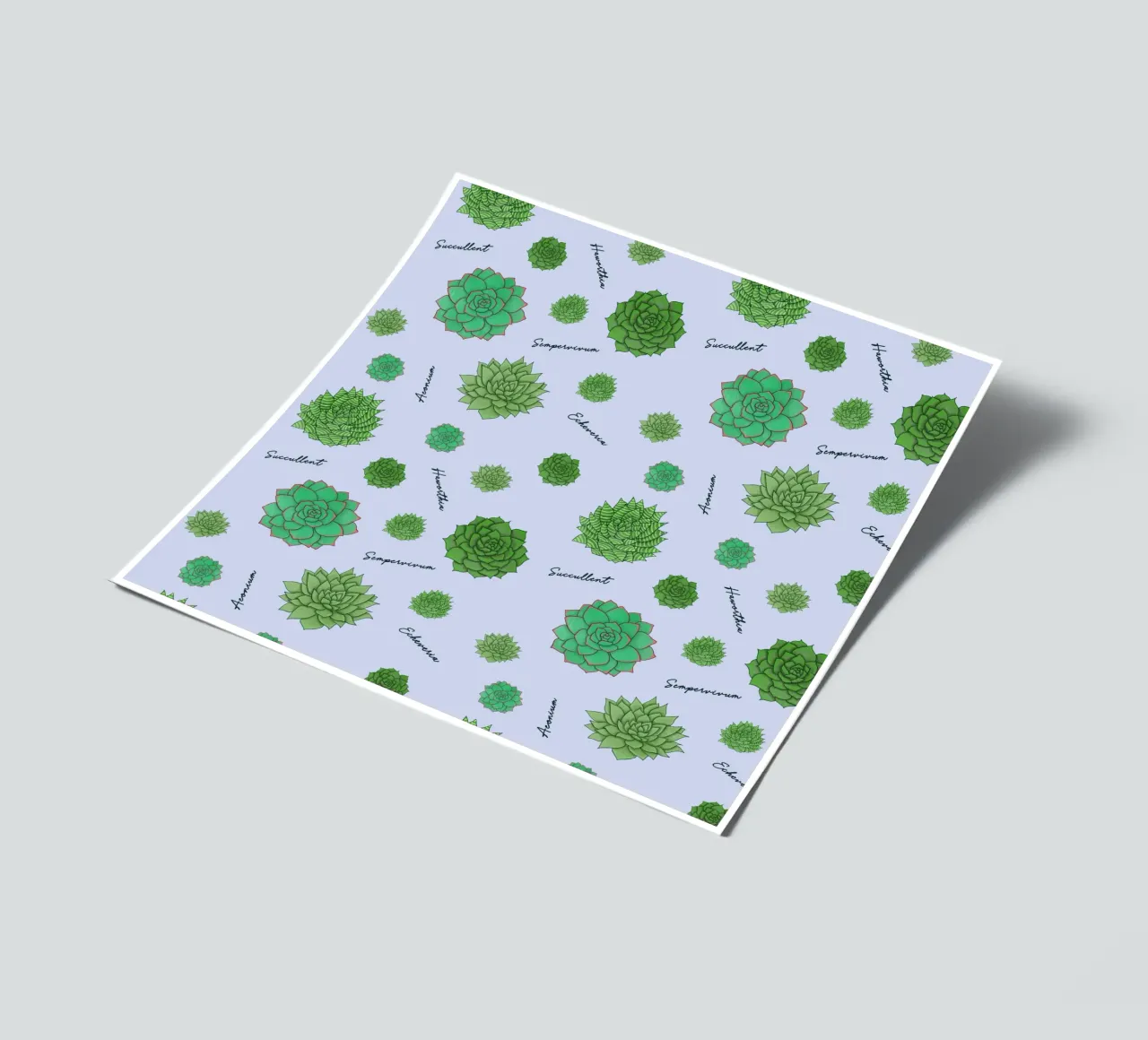 Succulenten Patroon stickervel van Loobs