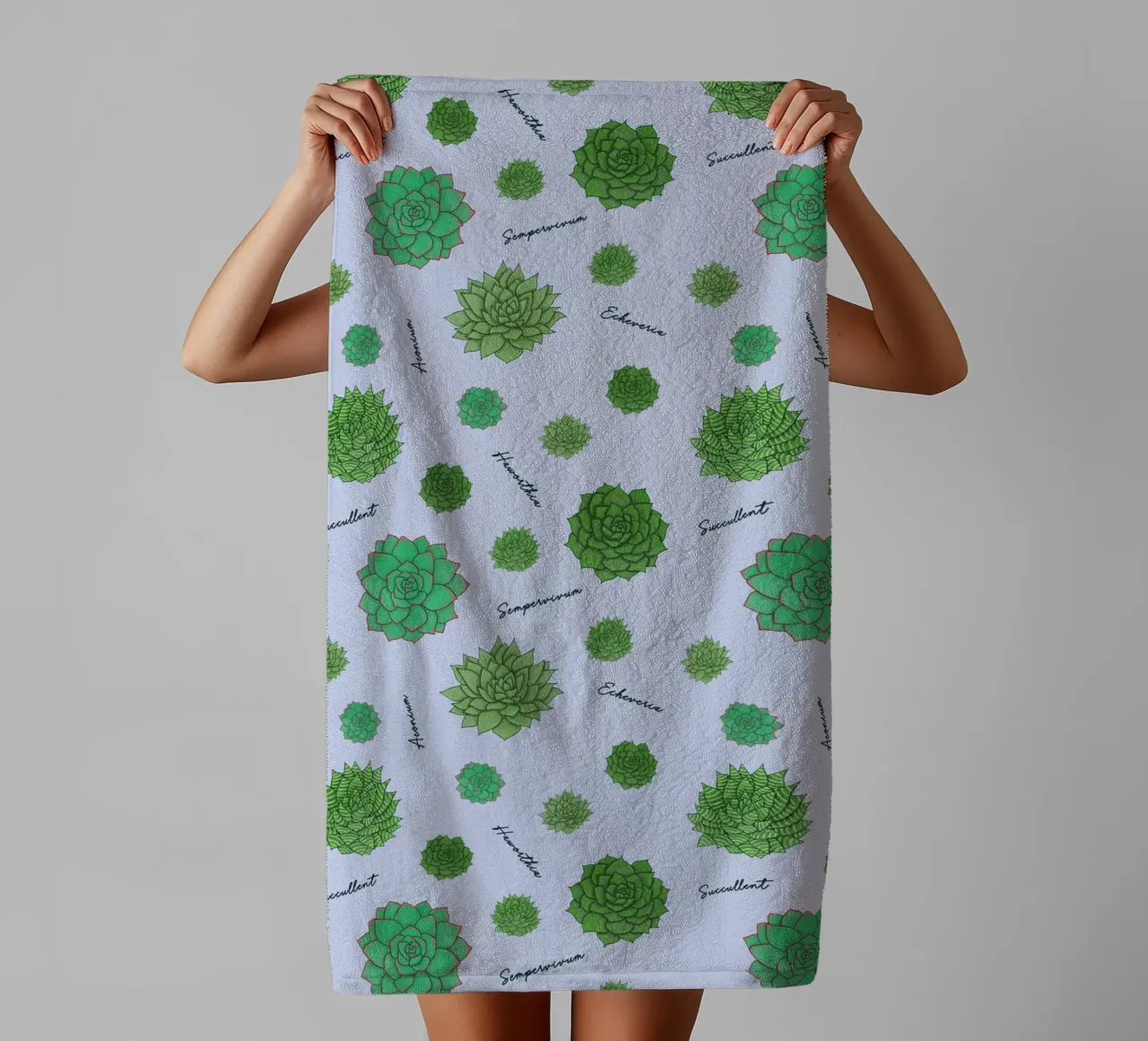 Succulents Pattern towel by Loobs