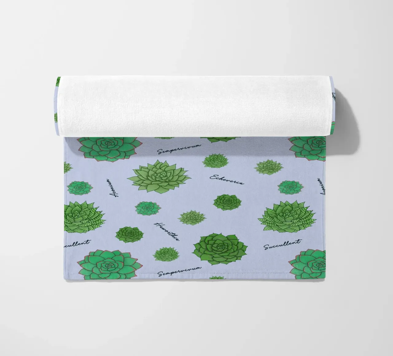 Succulents Pattern beach towel by Loobs