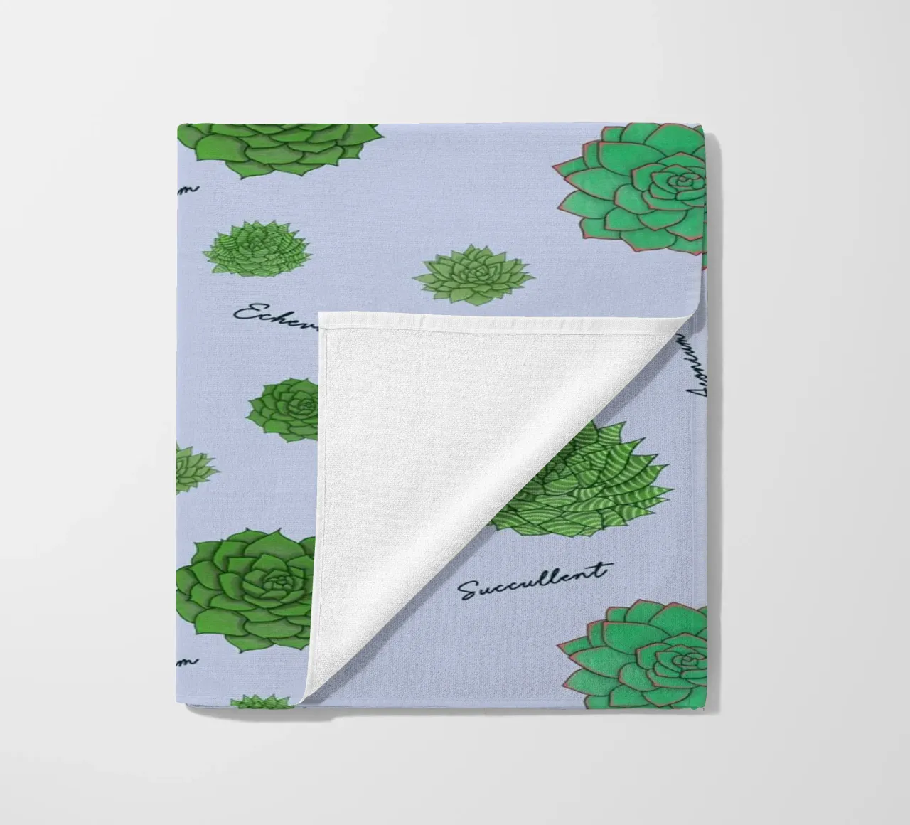 Succulents Pattern beach towel by Loobs