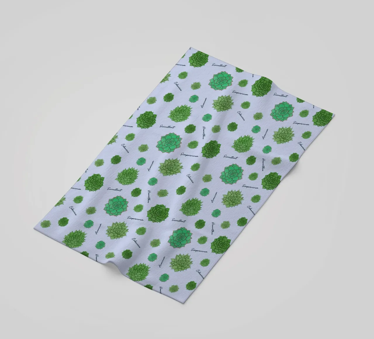 Succulents Pattern telo mare da Loobs