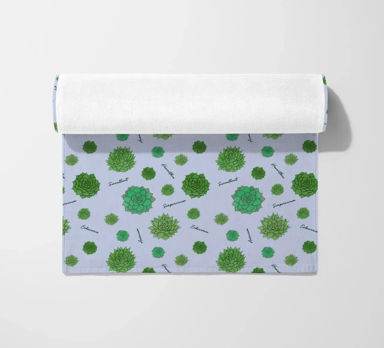 Succulents Pattern beach towel by Loobs