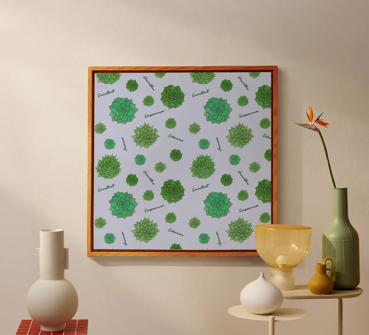 Succulents Pattern plexiglass da Loobs