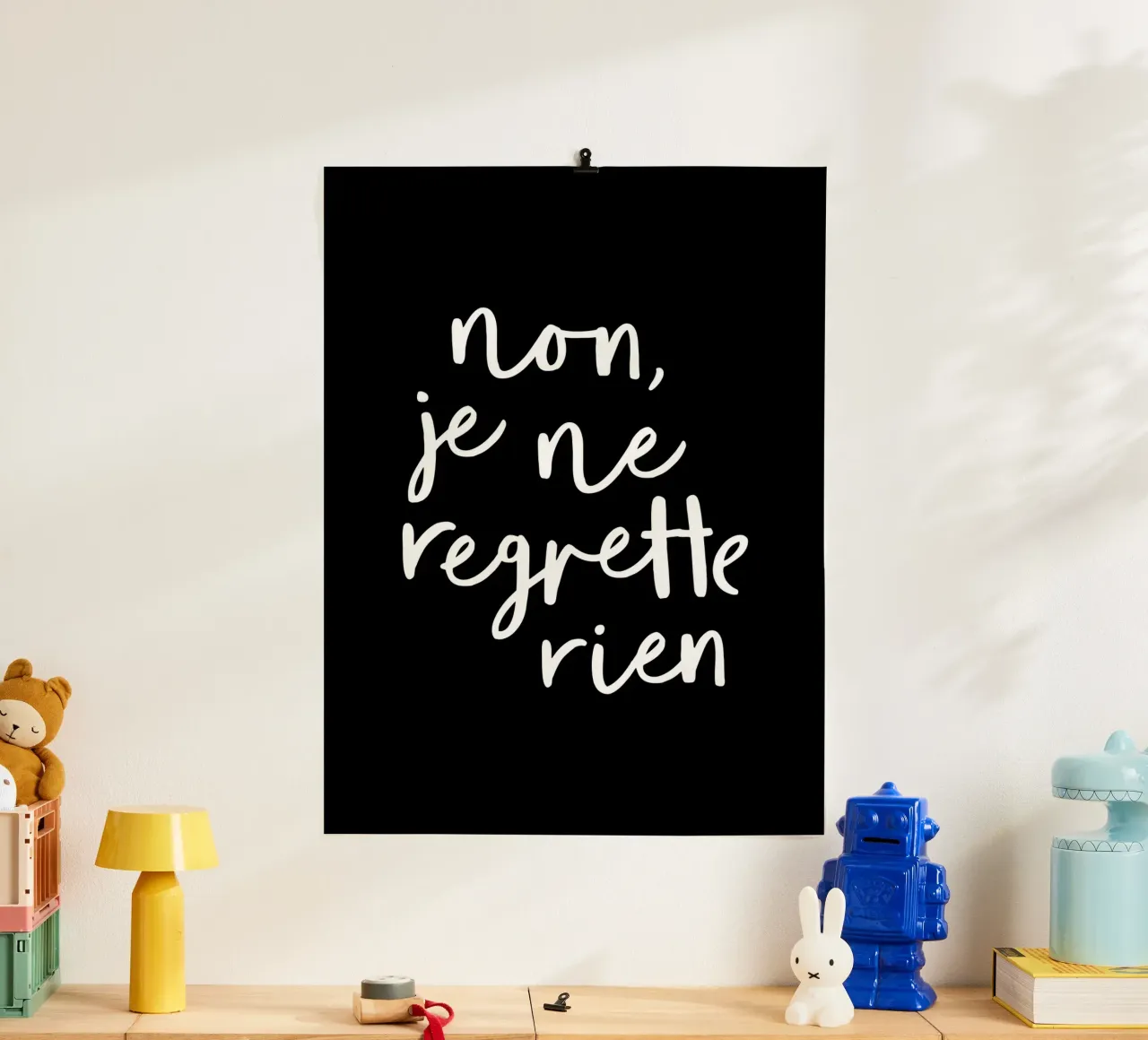 Non Je Ne Regrette Rien Edith Piaf hahnemühle van THE MOTIVATED TYPE