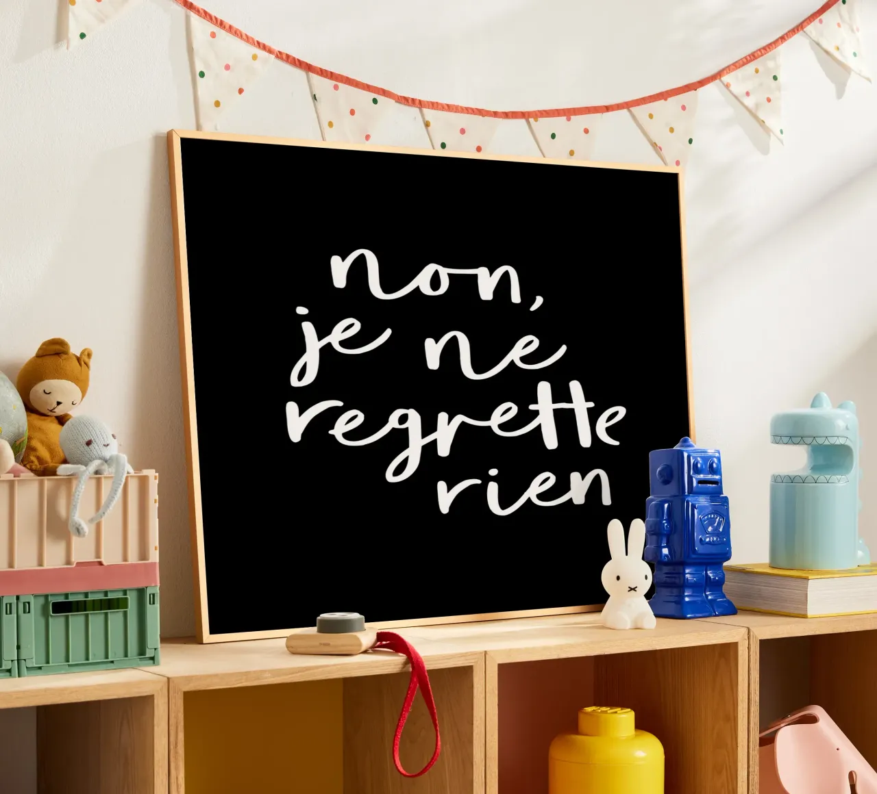 Non Je Ne Regrette Rien Edith Piaf hahnemühle van THE MOTIVATED TYPE