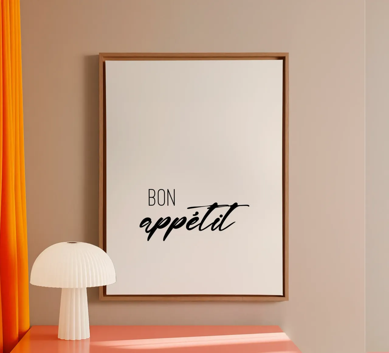 Bon appétite elegant tela con Cornice a cassetta da Typo Designs