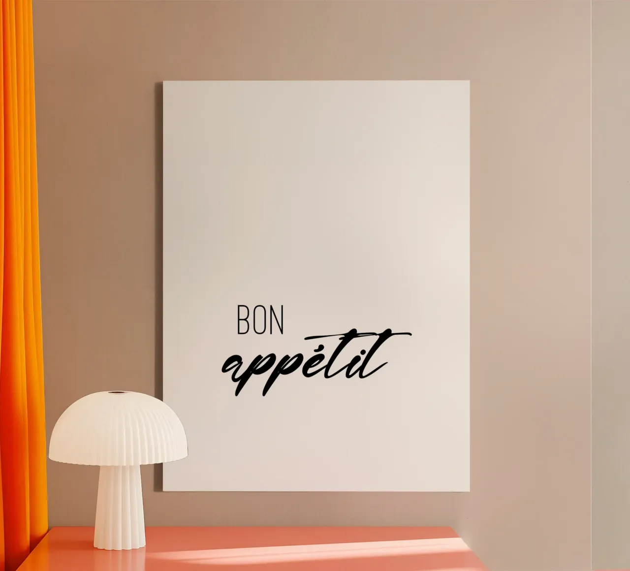 Bon appétite elegant tela con Cornice a cassetta da Typo Designs