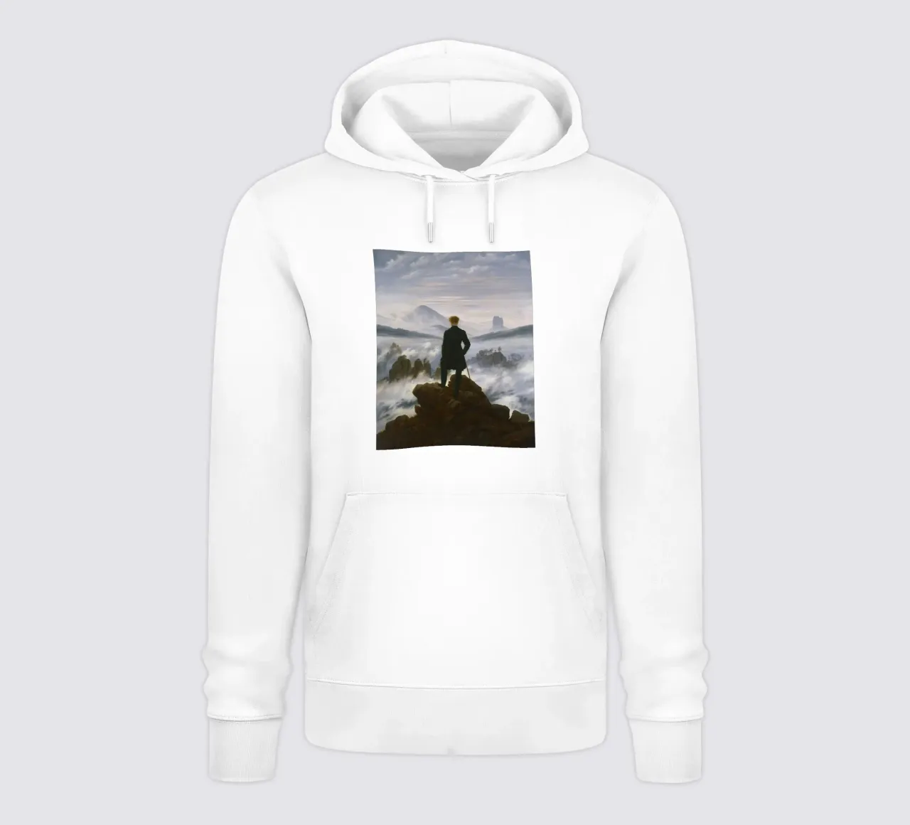 Caspar David Friedrich - Viandante sopra il mare di nebbia felpa con cappuccio da Timeless Artworks