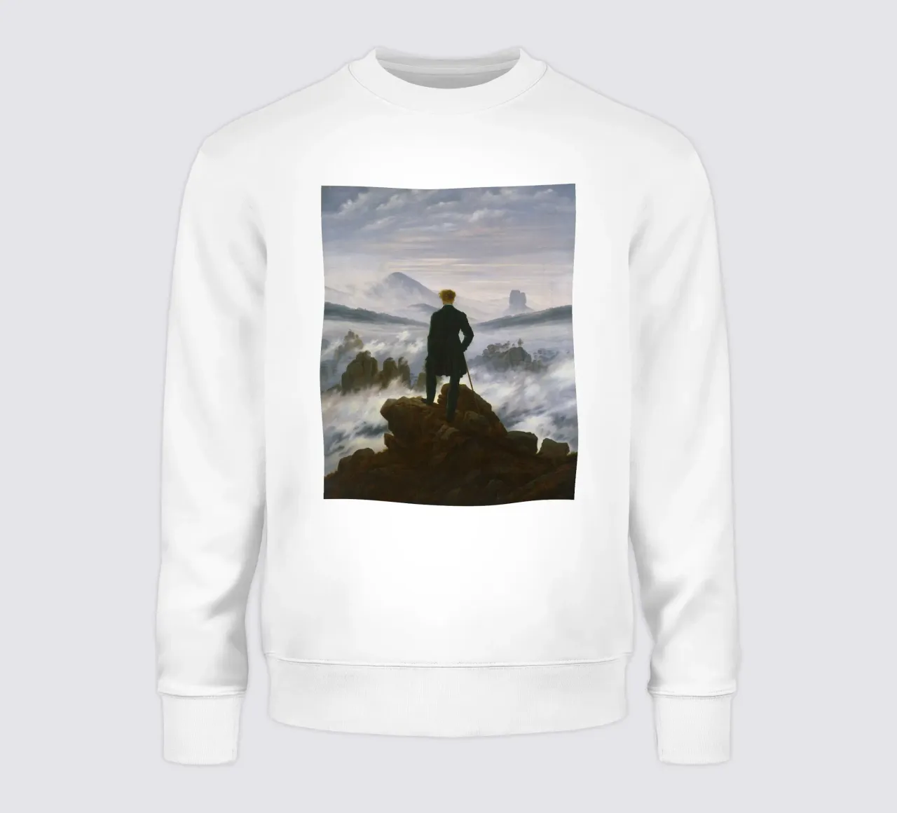 Caspar David Friedrich - Wanderer über dem Nebelmeer Sweatshirt von Timeless Artworks