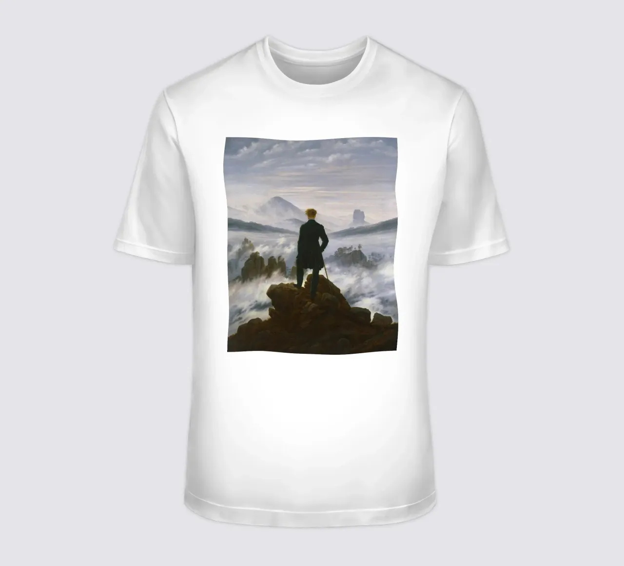 Caspar David Friedrich - Viandante sopra il mare di nebbia t-shirt da Timeless Artworks