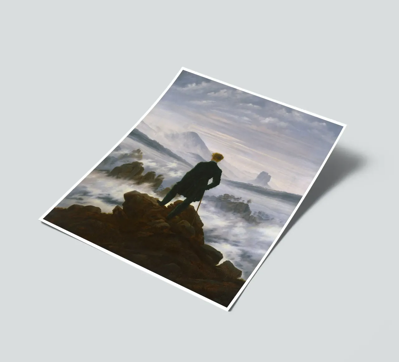 Caspar David Friedrich - Wanderer über dem Nebelmeer Stickerbogen von Timeless Artworks