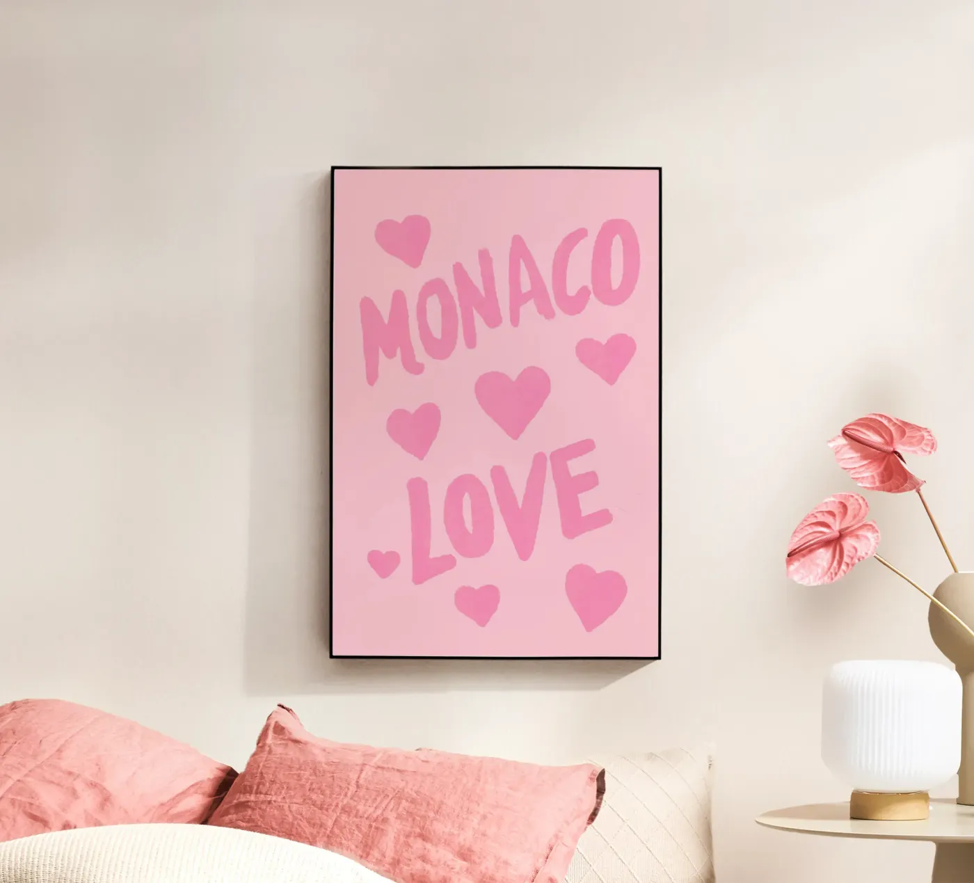 Pink Monaco Love plexiglass da Carinaprint