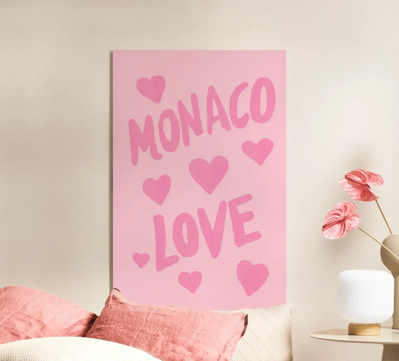 Pink Monaco Love plexiglass da Carinaprint