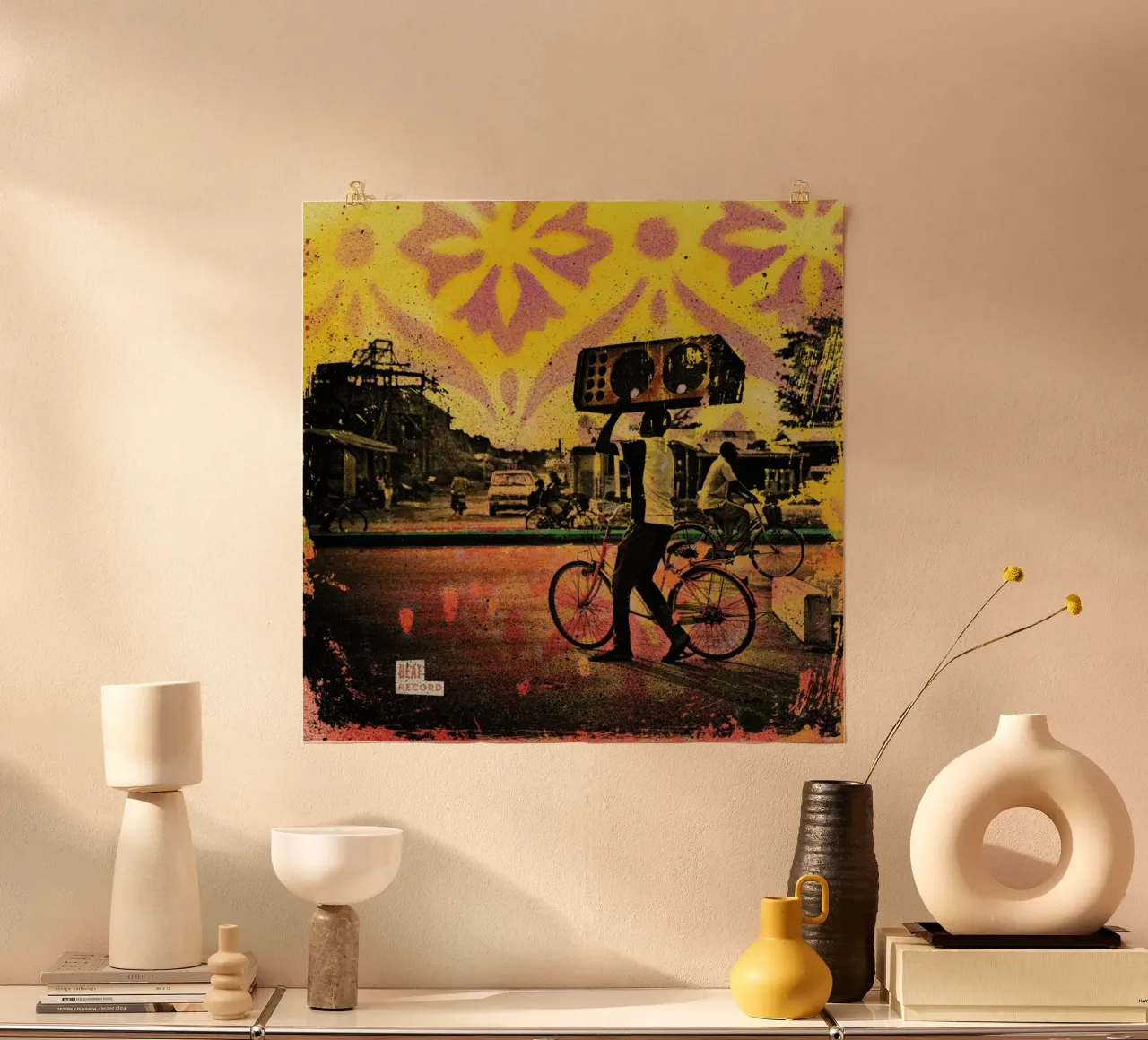 Beat Record poster con telaio in alluminio da Tameo
