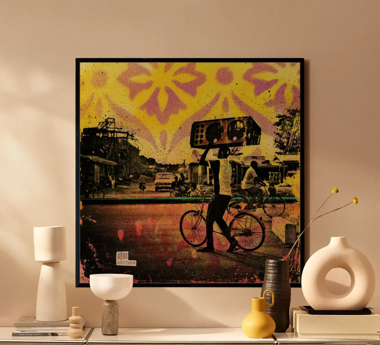 Beat Record poster con telaio in alluminio da Tameo