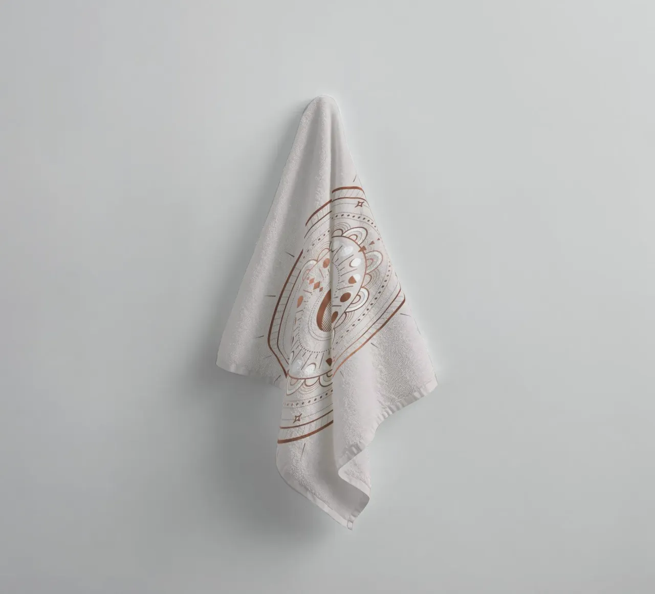 Moon Mandala Rosé asciugamano da bagno da cafelab