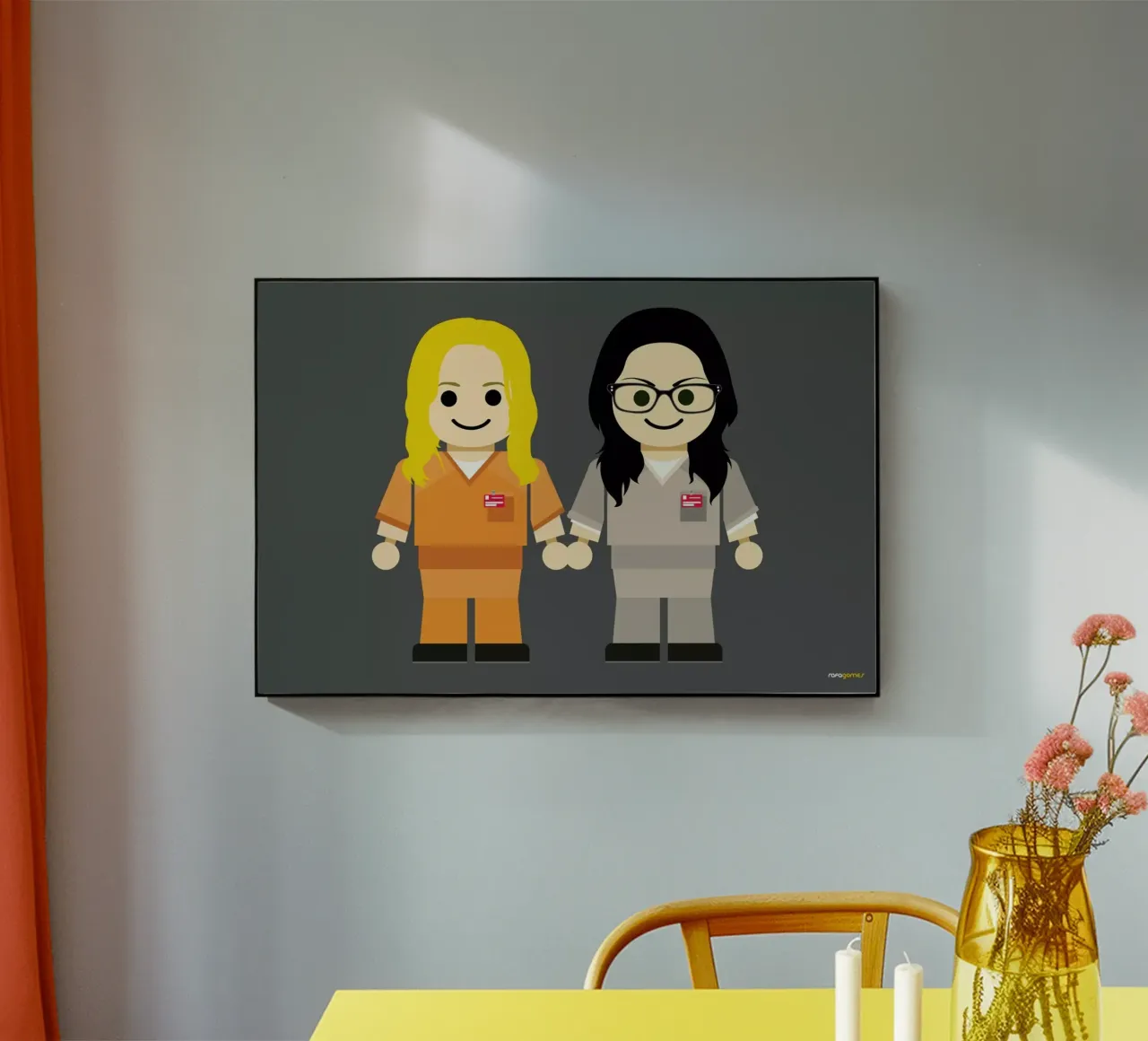 Piper and Alex Toy acrylic glass by Rafa Gomes